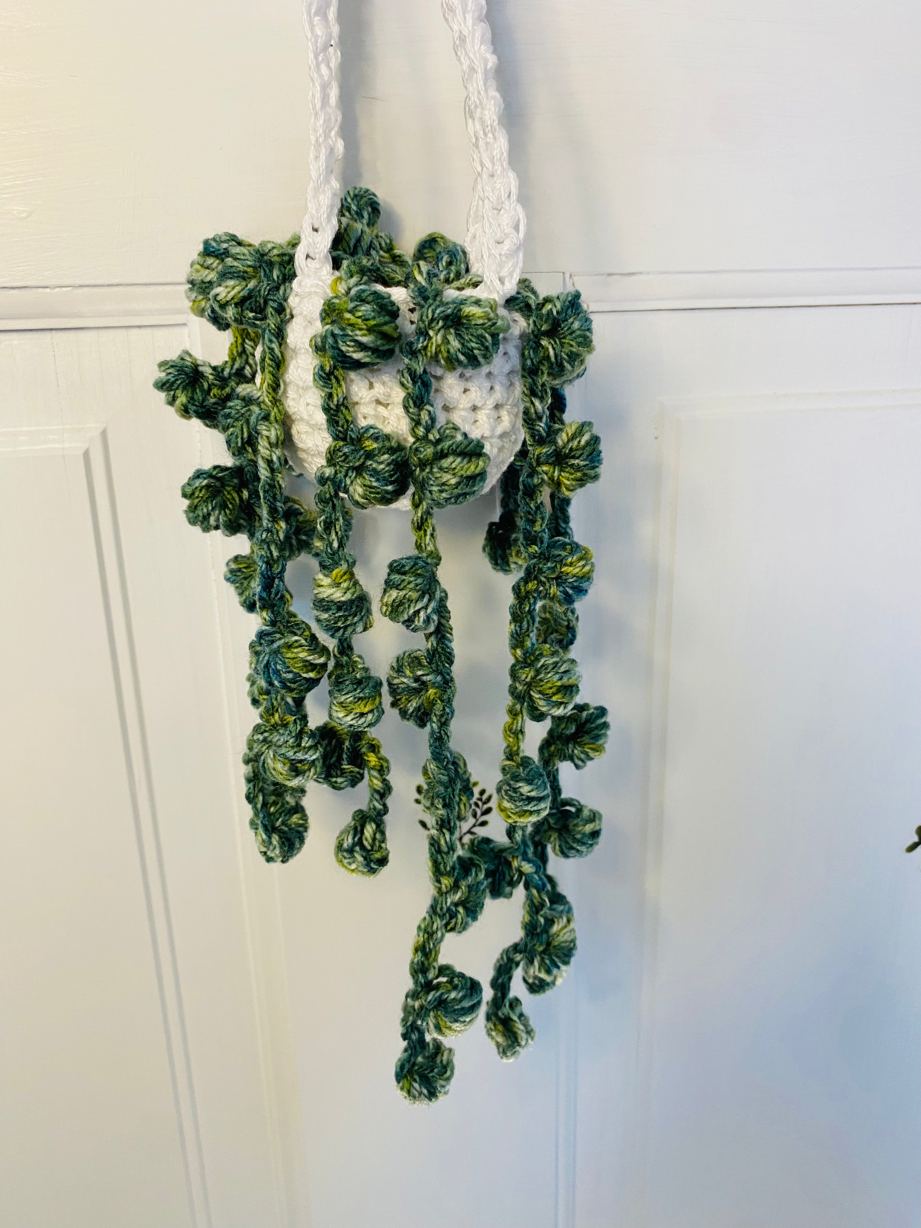 String of Pearls Mini Hanging Plant - Handmade, Crochet