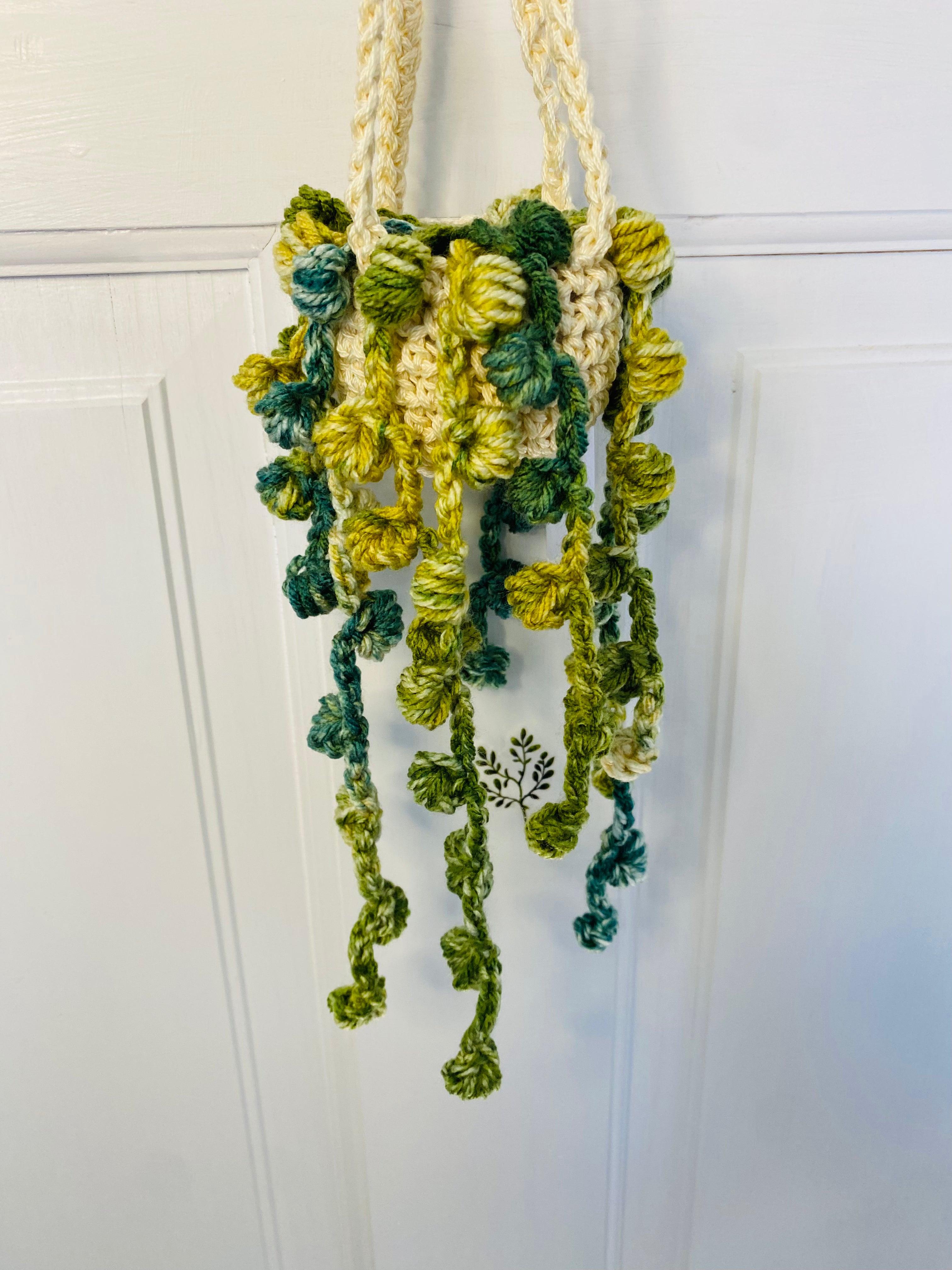 String of Pearls Mini Hanging Plant - Handmade, Crochet