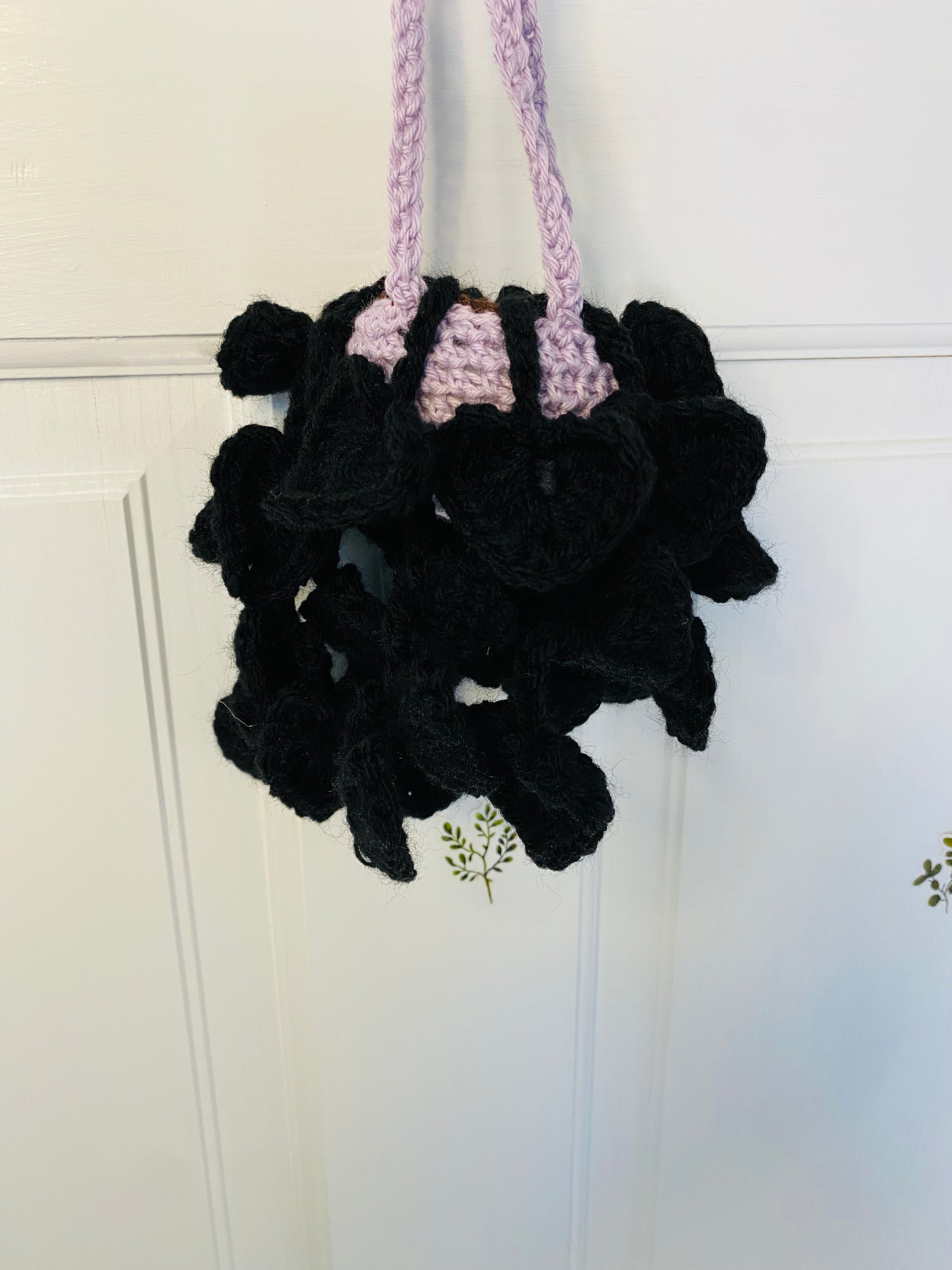String of Hearts Hanging Plant - Handmade, Crochet
