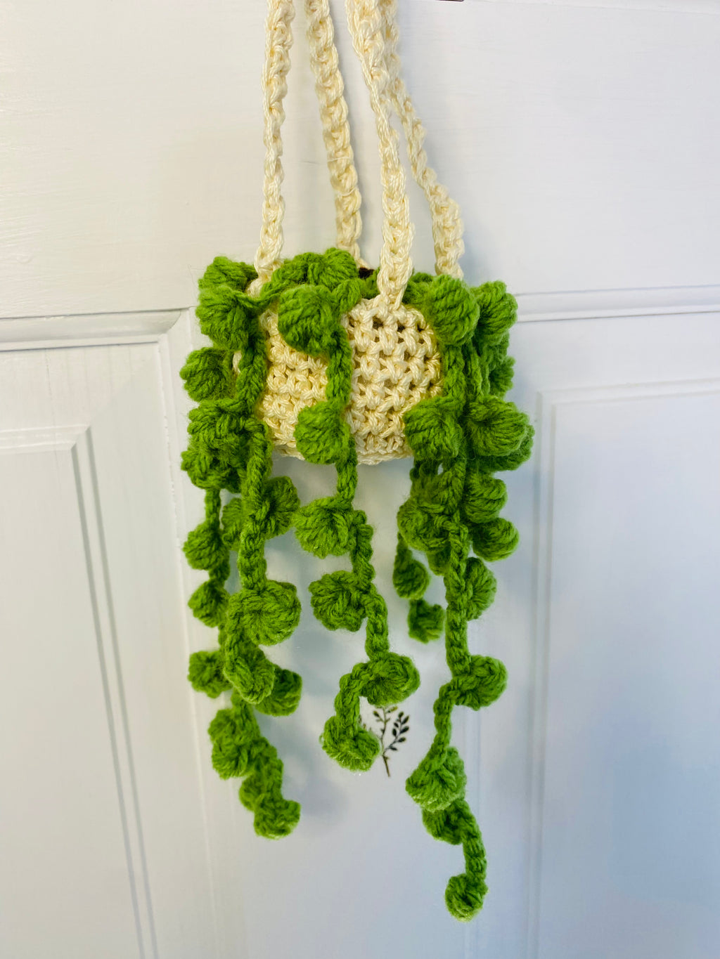 String of Pearls Mini Hanging Plant - Handmade, Crochet