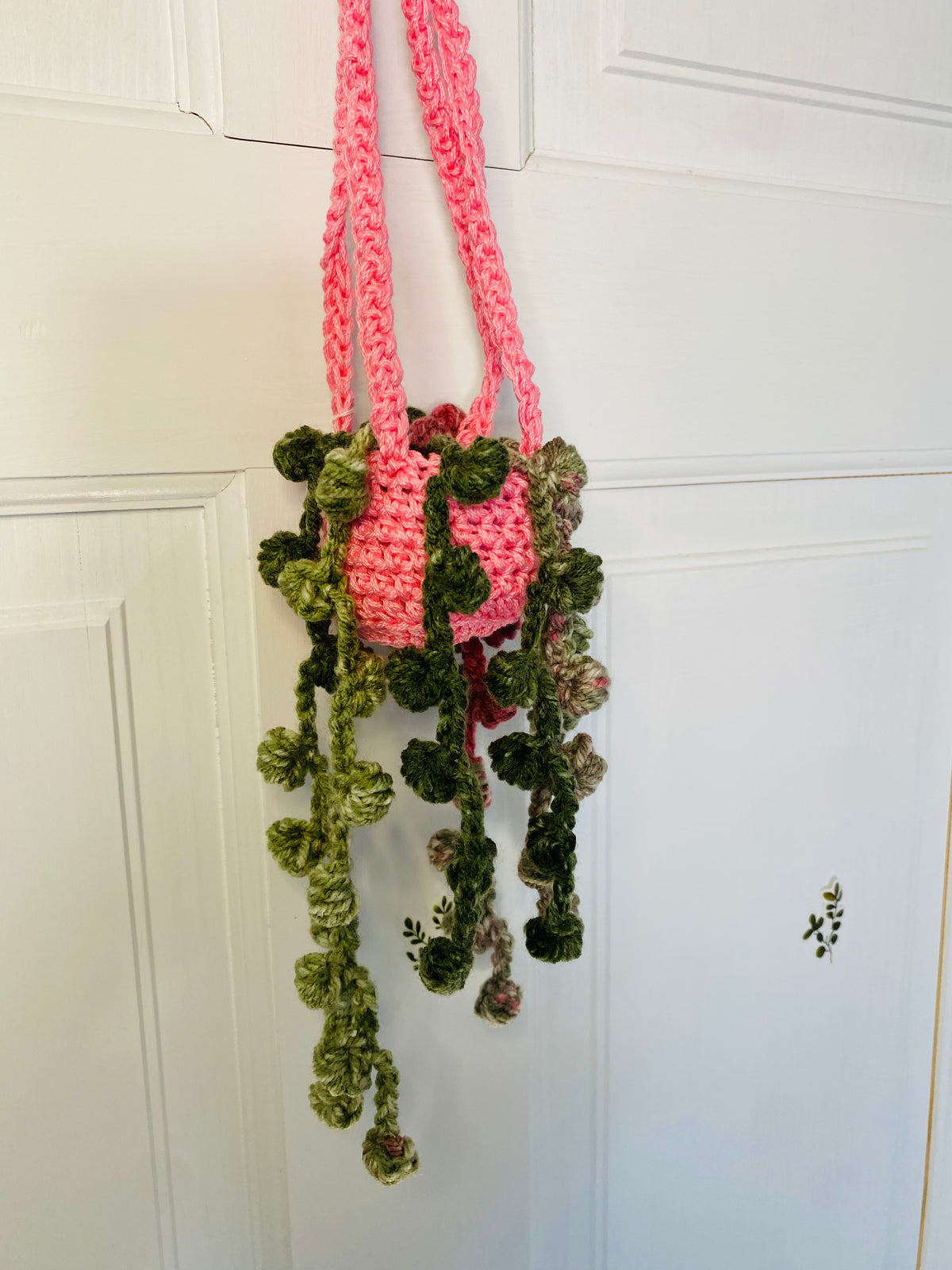 String of Pearls Hanging Plant - Handmade, Crochet