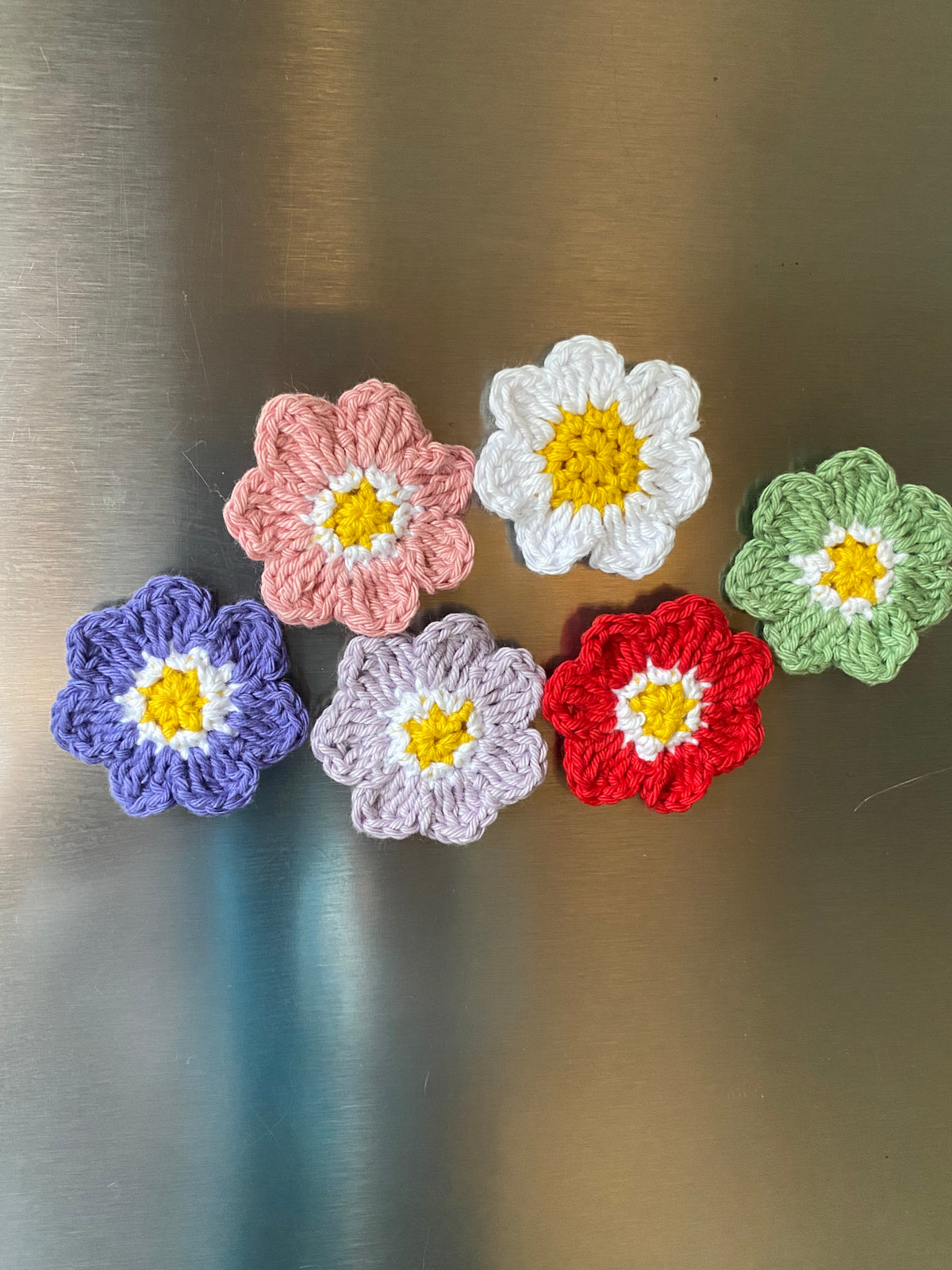 Crochet Flower Magnet - Collectible Floral Fridge Magnet