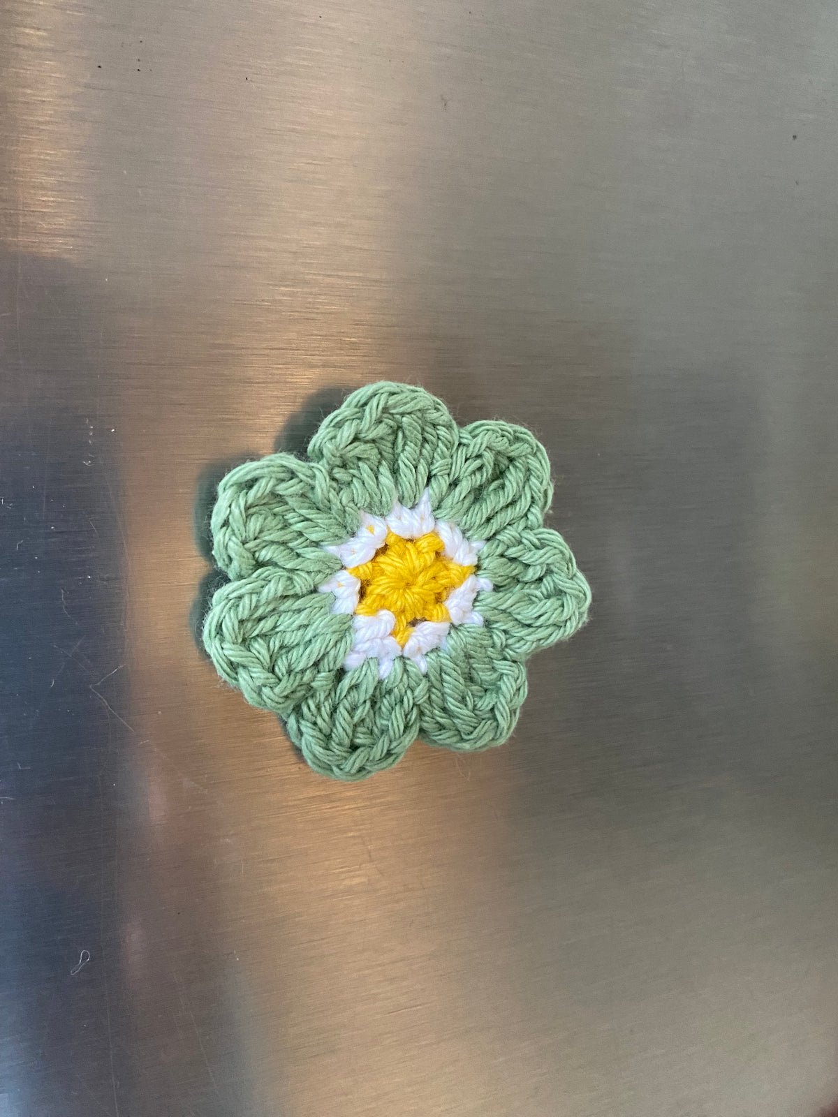 Crochet Flower Magnet - Collectible Floral Fridge Magnet