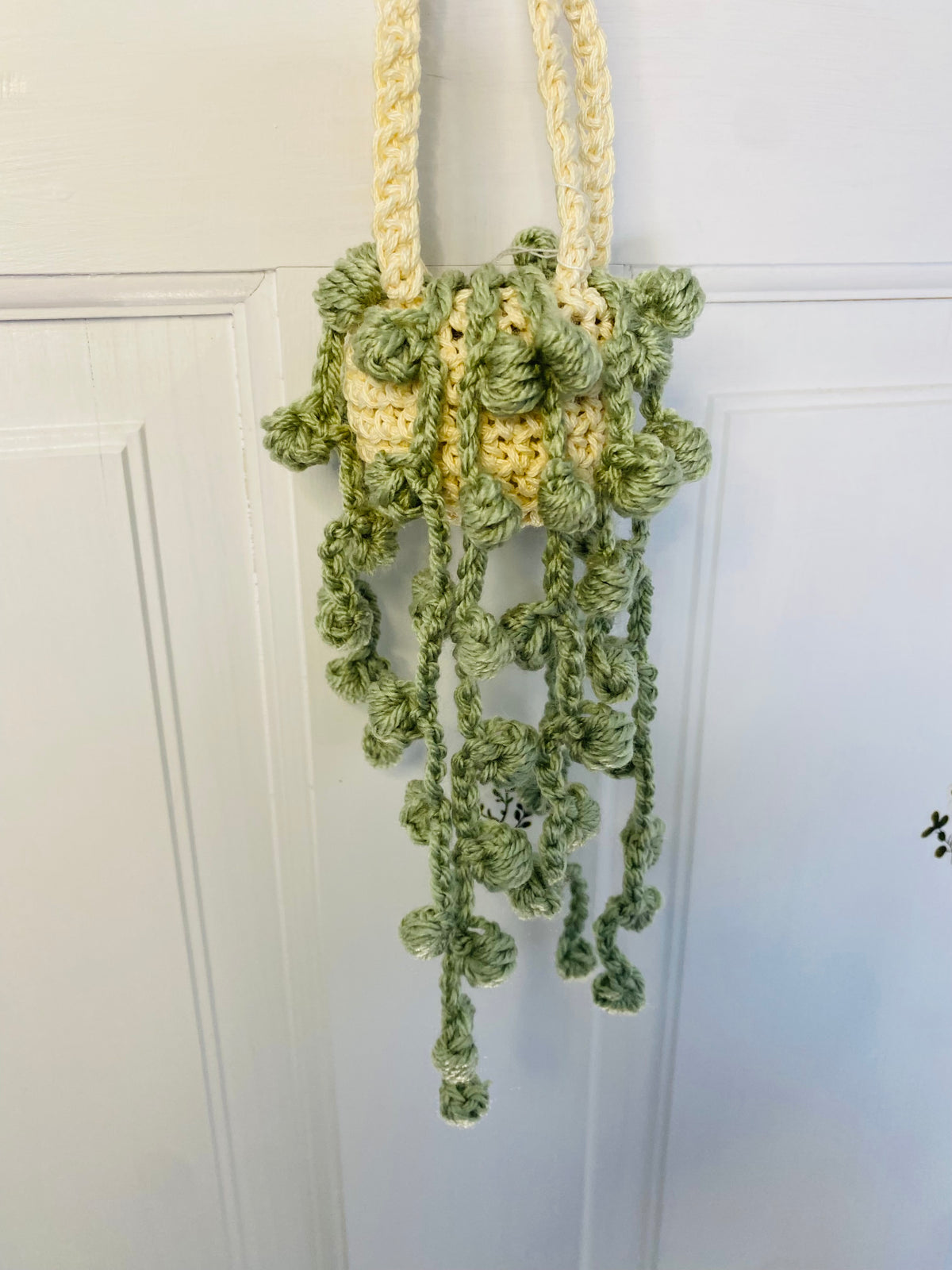 String of Pearls Mini Hanging Plant - Handmade, Crochet
