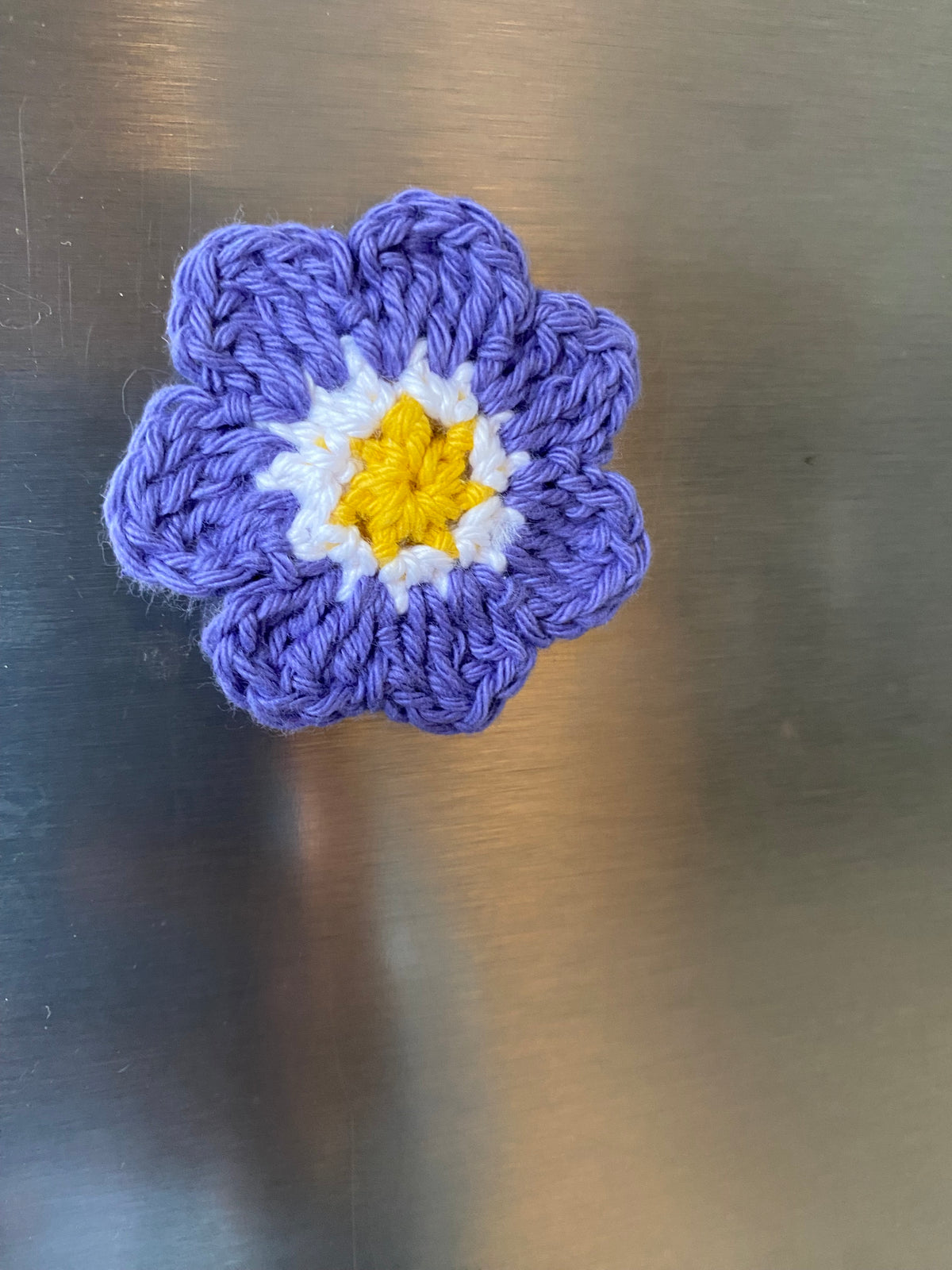 Crochet Flower Magnet - Collectible Floral Fridge Magnet