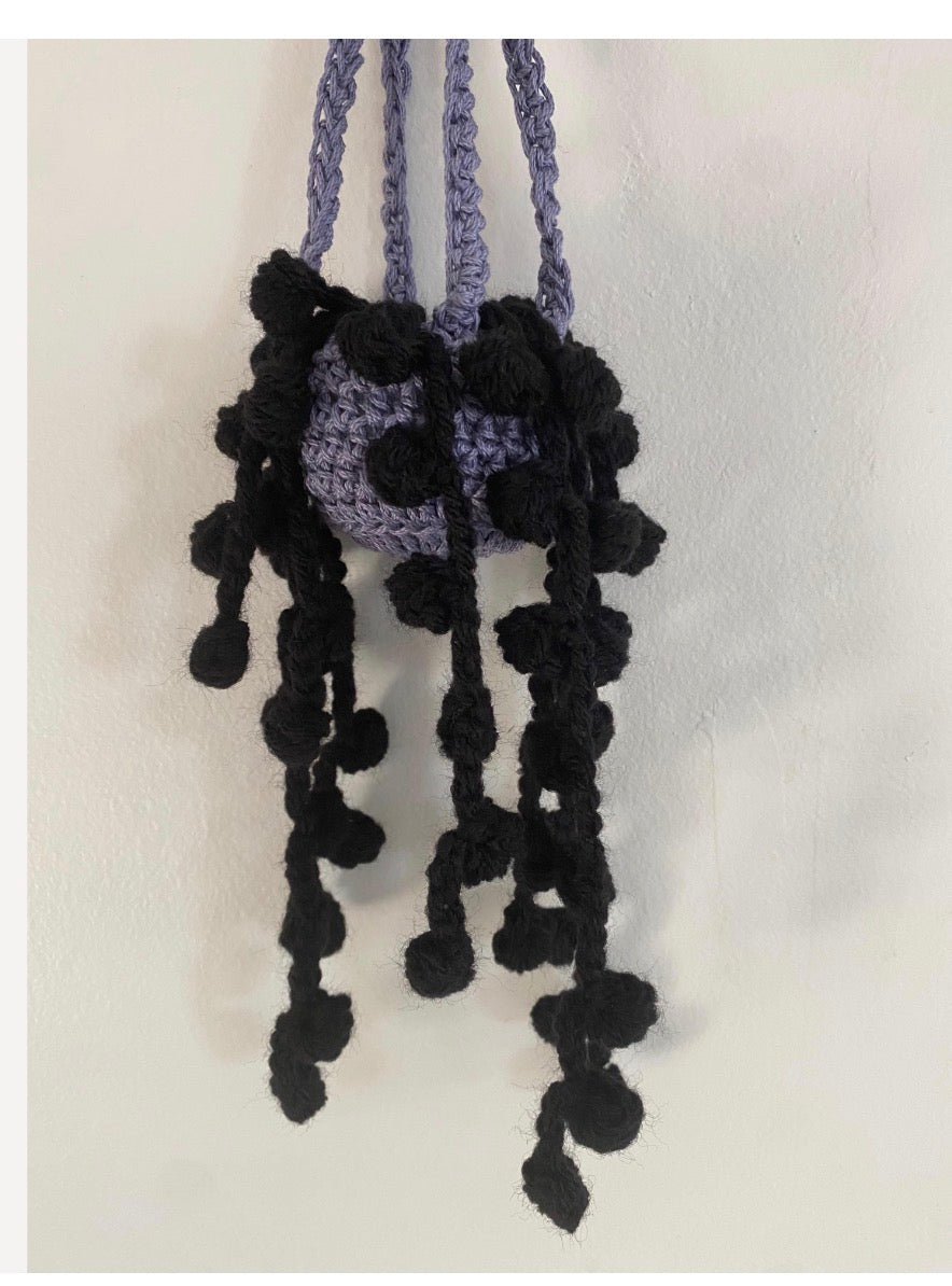 String of Pearls Mini Hanging Plant - Handmade, Crochet