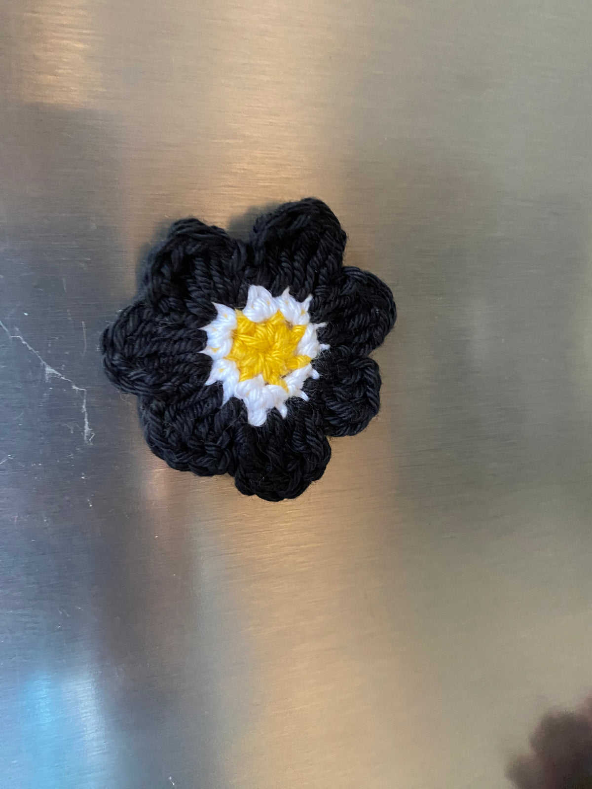 Crochet Flower Magnet - Collectible Floral Fridge Magnet