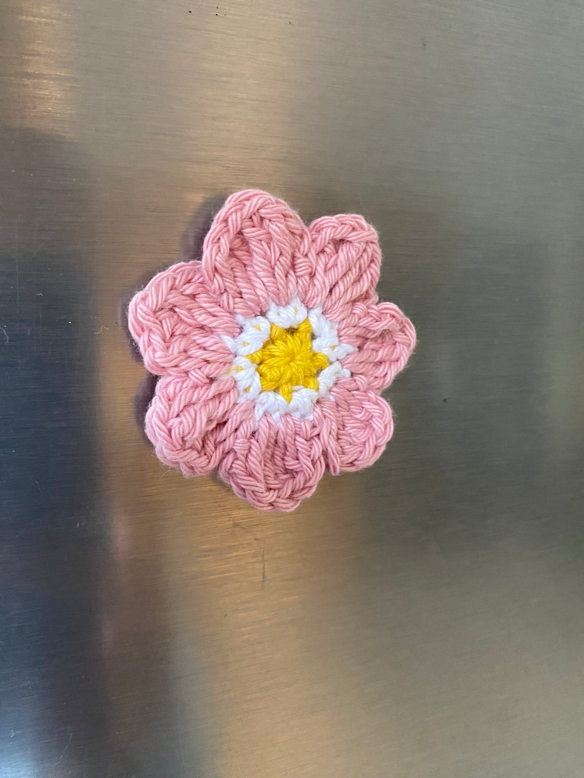 Crochet Flower Magnet - Collectible Floral Fridge Magnet