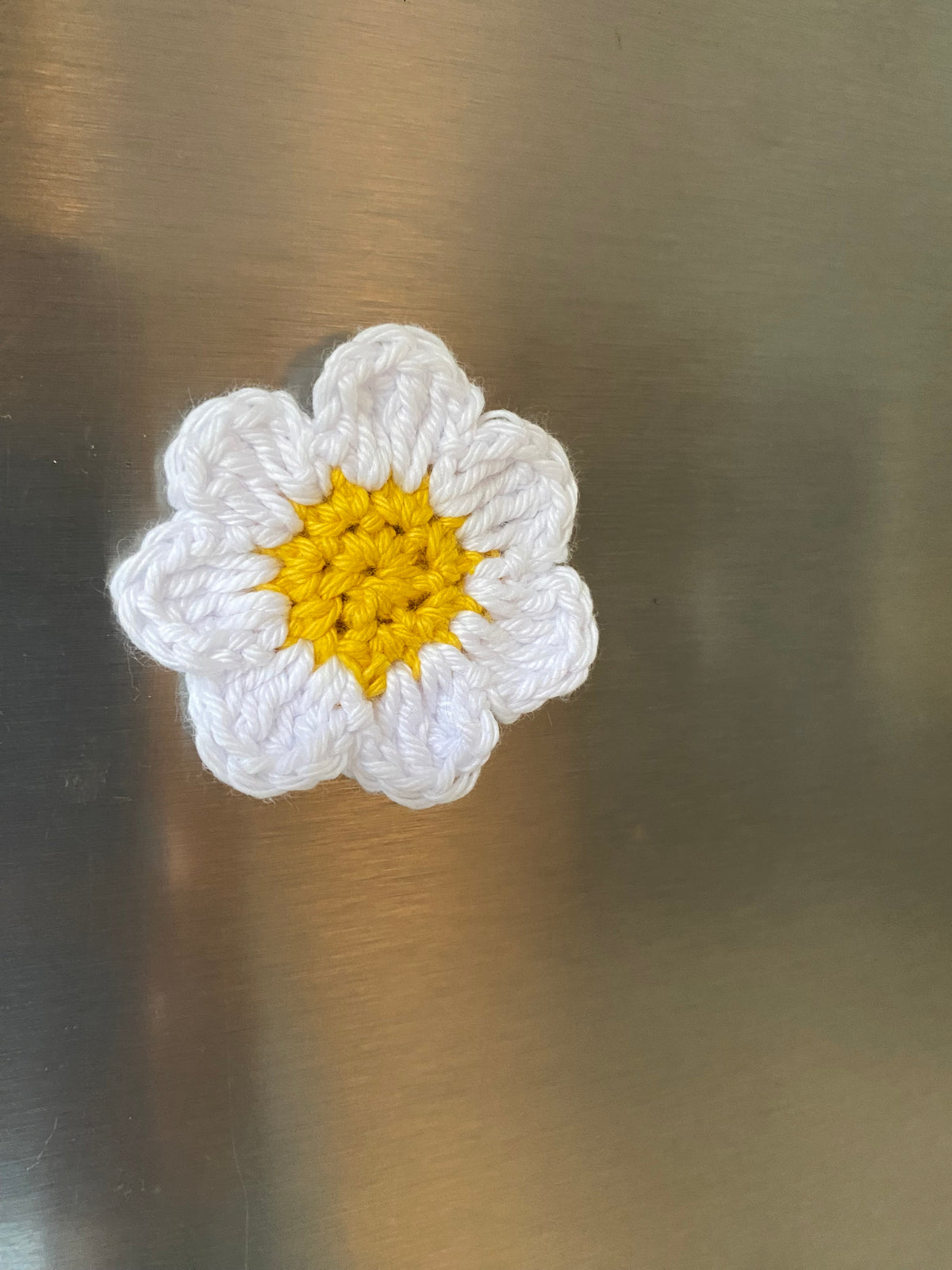 Crochet Flower Magnet - Collectible Floral Fridge Magnet